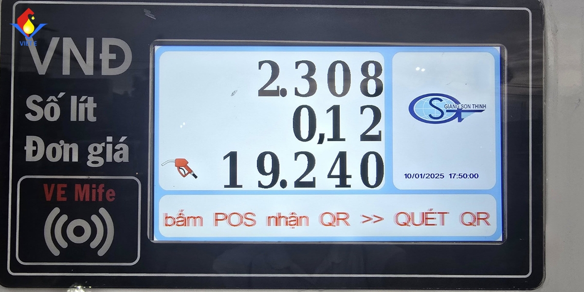 Giải pháp thanh toán QR tại trụ bơm của VEMART